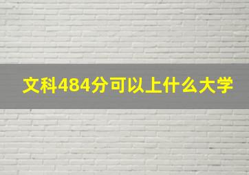 文科484分可以上什么大学