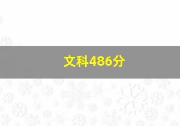 文科486分