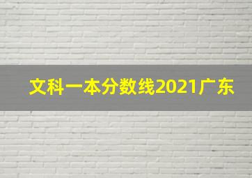 文科一本分数线2021广东