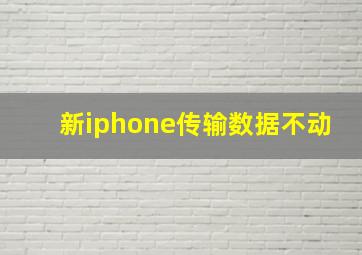 新iphone传输数据不动