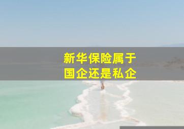 新华保险属于国企还是私企