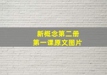 新概念第二册第一课原文图片