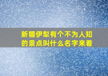 新疆伊犁有个不为人知的景点叫什么名字来着