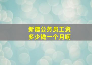 新疆公务员工资多少钱一个月啊