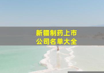 新疆制药上市公司名单大全