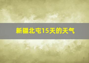 新疆北屯15天的天气