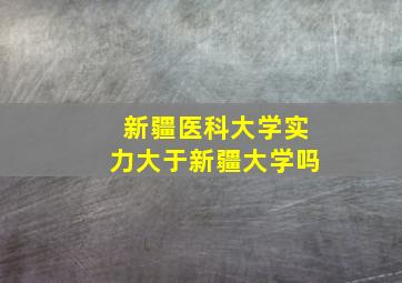 新疆医科大学实力大于新疆大学吗