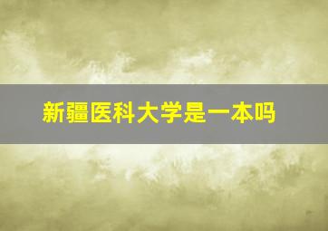 新疆医科大学是一本吗