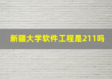 新疆大学软件工程是211吗