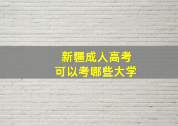 新疆成人高考可以考哪些大学