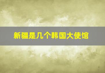 新疆是几个韩国大使馆