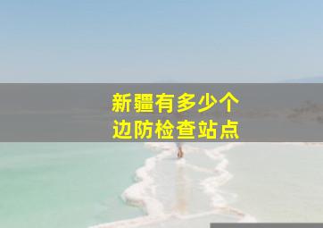 新疆有多少个边防检查站点