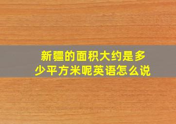 新疆的面积大约是多少平方米呢英语怎么说