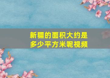 新疆的面积大约是多少平方米呢视频