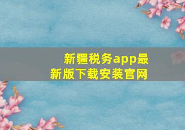 新疆税务app最新版下载安装官网