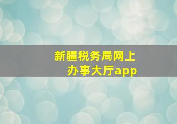 新疆税务局网上办事大厅app