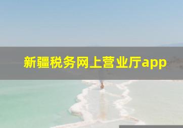 新疆税务网上营业厅app