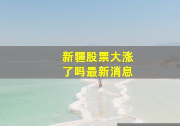 新疆股票大涨了吗最新消息