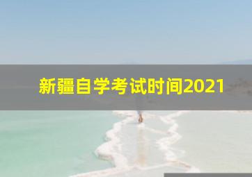 新疆自学考试时间2021