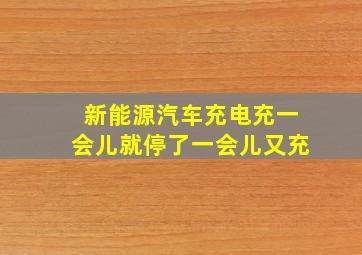 新能源汽车充电充一会儿就停了一会儿又充