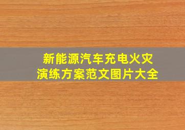 新能源汽车充电火灾演练方案范文图片大全