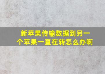 新苹果传输数据到另一个苹果一直在转怎么办啊