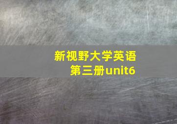 新视野大学英语第三册unit6