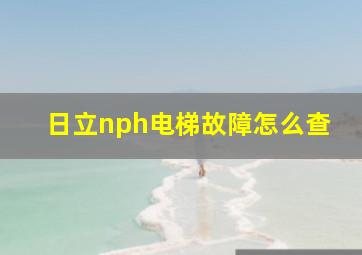 日立nph电梯故障怎么查