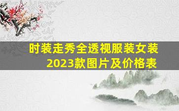 时装走秀全透视服装女装2023款图片及价格表