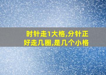 时针走1大格,分针正好走几圈,是几个小格