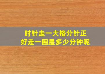 时针走一大格分针正好走一圈是多少分钟呢