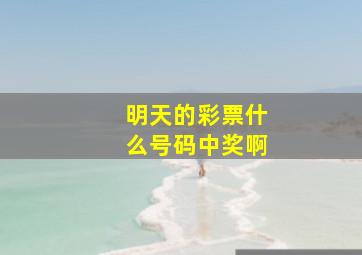 明天的彩票什么号码中奖啊