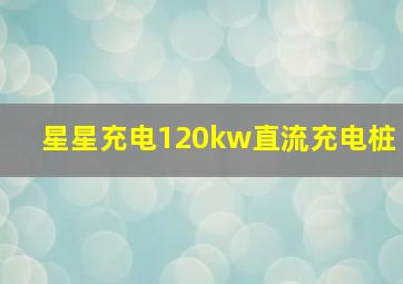 星星充电120kw直流充电桩