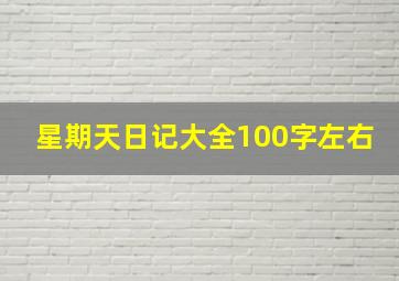 星期天日记大全100字左右