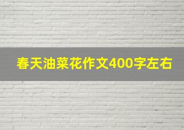 春天油菜花作文400字左右