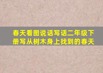 春天看图说话写话二年级下册写从树木身上找到的春天