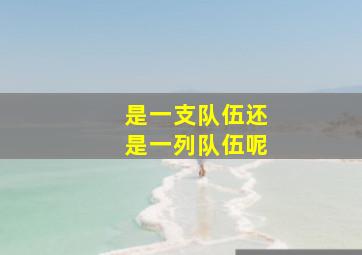 是一支队伍还是一列队伍呢