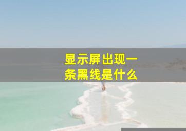 显示屏出现一条黑线是什么