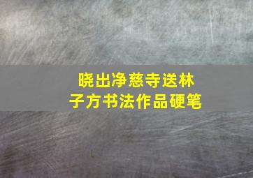 晓出净慈寺送林子方书法作品硬笔