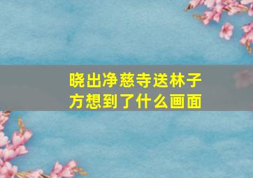 晓出净慈寺送林子方想到了什么画面