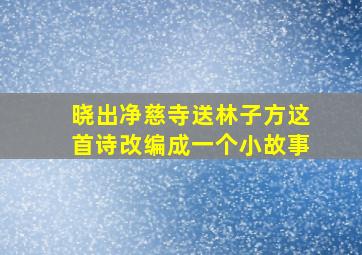 晓出净慈寺送林子方这首诗改编成一个小故事