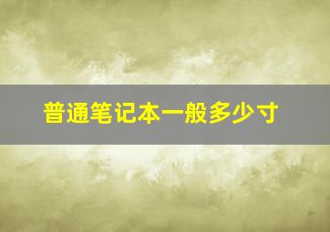 普通笔记本一般多少寸