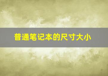 普通笔记本的尺寸大小