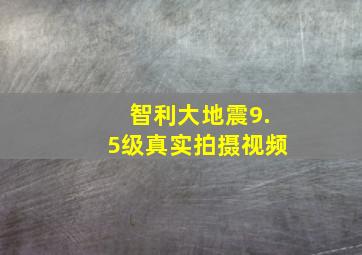 智利大地震9.5级真实拍摄视频