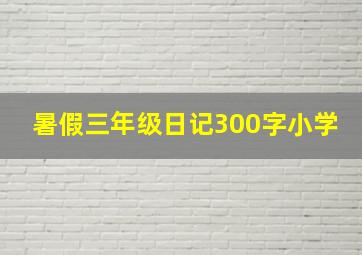 暑假三年级日记300字小学