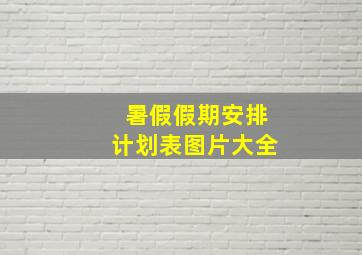 暑假假期安排计划表图片大全