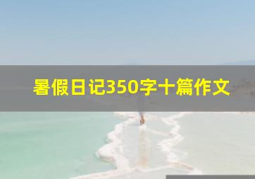 暑假日记350字十篇作文