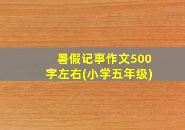 暑假记事作文500字左右(小学五年级)