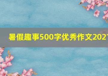 暑假趣事500字优秀作文2021