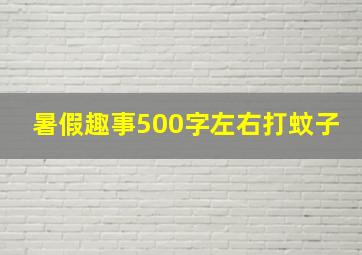 暑假趣事500字左右打蚊子